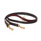 Bridle Leather POLICE STYLE DOG Training Lead Adjustable with BRASS fittings. (BROWN) 80" (200 cm)